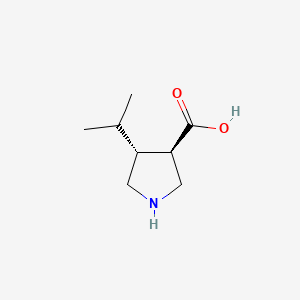 molecular formula C8H15NO2 B6591046 (3R,4R)-4-Isopropylpyrrolidine-3-carboxylic acid CAS No. 1260596-99-3