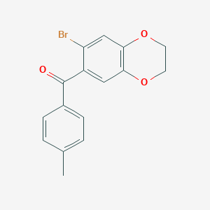 (7-Bromo-2,3-dihydro-1,4-benzodioxin-6-yl)(4-methylphenyl)methanone