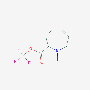molecular formula C9H12F3NO2 B6591100 METHYL 2-(TRIFLUOROMETHYL)-2,3,4,7-TETRAHYDROAZEPINE-2-CARBOXYLATE CAS No. 1262414-56-1