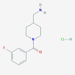 [4-(Aminomethyl)piperidin-1-yl](3-fluorophenyl)methanone hydrochloride