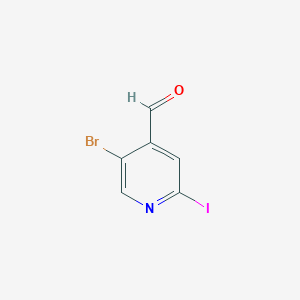 5-Bromo-2-iodoisonicotinaldehyde