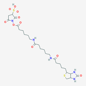 molecular formula C26H41N5O10S2 B065913 Sulfosuccinimidyl N-[N'-(D-biotinyl)-6-aminohexanoyl]-6'-aminohexanoate CAS No. 180028-78-8