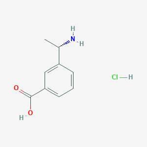 molecular formula C9H12ClNO2 B6591482 (S)-3-(1-Aminoethyl)benzoic acid hydrochloride CAS No. 1391458-02-8