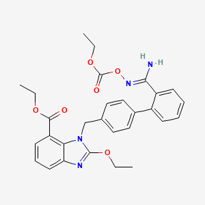 molecular formula C29H30N4O6 B6591523 Azilsartan N-((Ethoxycarbonyl)oxy)formimidamide CAS No. 1403474-75-8