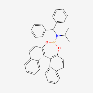 molecular formula C36H30NO2P B6591821 N-benzhydryl-N-propan-2-yl-12,14-dioxa-13-phosphapentacyclo[13.8.0.02,11.03,8.018,23]tricosa-1(15),2(11),3,5,7,9,16,18,20,22-decaen-13-amine CAS No. 1637749-69-9