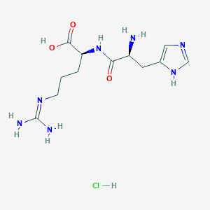 (S)-2-((S)-2-Amino-3-(1H-imidazol-5-yl)propanamido)-5-guanidinopentanoic acid hydrochloride