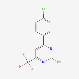 2-Bromo-6-(4-chlorophenyl)-4-(trifluoromethyl)pyrimidine