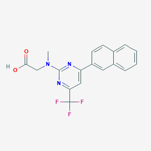 N-Methyl-N-[6-(2-naphthyl)-4-(trifluoromethyl)pyrimidin-2-yl]glycine
