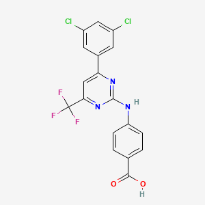 N-[6-(3,5-Dichlorophenyl)-4-(trifluoromethyl)pyrimidin-2-yl]-4-aminobenzoic acid