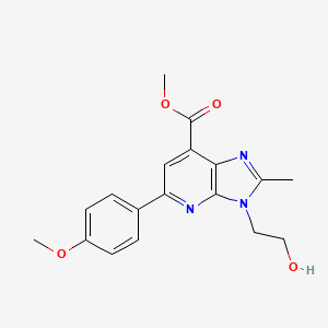 Methyl 3-(2-hydroxyethyl)-5-(4-methoxyphenyl)-2-methyl-3H-imidazo-[4,5-b]-pyridine-7-carboxylate