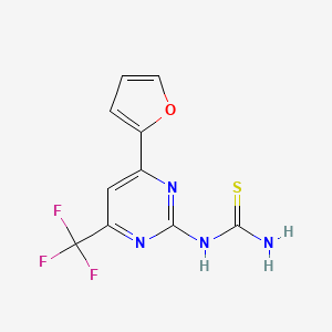 6-(2-Furyl)-2-thioureido-4-(trifluoromethyl)pyrimidine