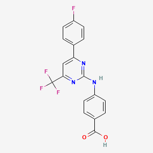N-[6-(4-Fluorophenyl)-4-(trifluoromethyl)pyrimidin-2-yl]-4-aminobenzoic acid