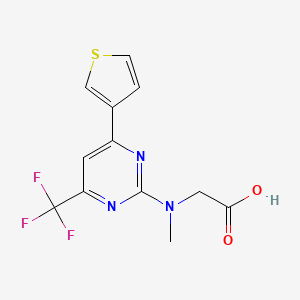 N-Methyl-N-[6-(3-thienyl)-4-(trifluoromethyl)pyrimidin-2-yl]glycine