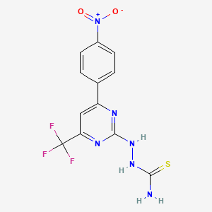 molecular formula C12H9F3N6O2S B6592260 6-(4-Nitrophenyl)-2-thiosemicarbazido-4-(trifluoromethyl)pyrimidine CAS No. 1845706-35-5
