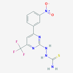 molecular formula C12H9F3N6O2S B6592264 6-(3-Nitrophenyl)-2-thiosemicarbazido-4-(trifluoromethyl)pyrimidine CAS No. 1845706-42-4