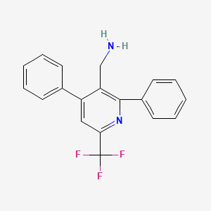 molecular formula C19H15F3N2 B6592280 3-Aminomethyl-2,4-diphenyl-6-(trifluoromethyl)pyridine CAS No. 1845717-28-3