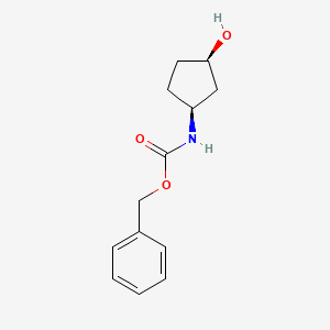 molecular formula C13H17NO3 B6592334 benzyl N-[(1S,3R)-rel-3-hydroxycyclopentyl]carbamate CAS No. 1932090-03-3