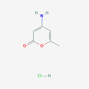 molecular formula C6H8ClNO2 B6592362 4-Amino-6-methyl-2H-pyran-2-one hydrochloride CAS No. 1956318-23-2
