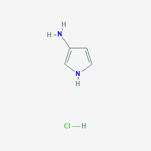 molecular formula C4H7ClN2 B6592364 1H-吡咯-3-胺盐酸盐 CAS No. 1956319-05-3