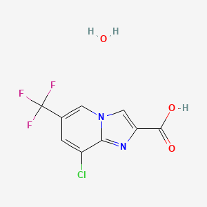 molecular formula C9H6ClF3N2O3 B6592374 8-Chloro-6-(trifluoromethyl)imidazo[1,2-a]pyridine-2-carboxylic acid hydrate CAS No. 1980053-18-6