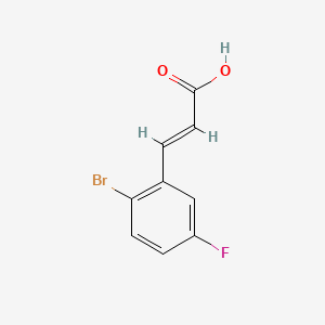 molecular formula C9H6BrFO2 B6592421 2-溴-5-氟肉桂酸 CAS No. 202865-70-1