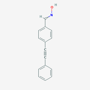 molecular formula C15H11NO B065926 N-[[4-(2-phenylethynyl)phenyl]methylidene]hydroxylamine CAS No. 175203-56-2