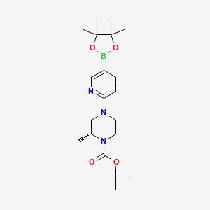 (R)-tert-Butyl 2-methyl-4-(5-(4,4,5,5-tetramethyl-1,3,2-dioxaborolan-2-yl)pyridin-2-yl)piperazine-1-carboxylate