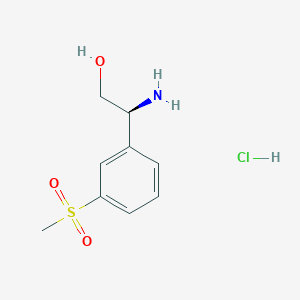 (S)-2-Amino-2-(3-(methylsulfonyl)phenyl)ethan-1-ol hydrochloride