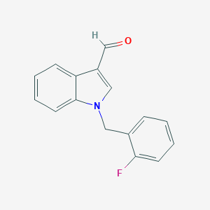 molecular formula C16H12FNO B065930 1-(2-fluorobenzyl)-1H-indole-3-carbaldehyde CAS No. 192997-17-4