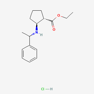 molecular formula C16H24ClNO2 B6593092 Ethyl (1S,2S)-2-[[(S)-1-phenylethyl]amino]cyclopentanecarboxylate Hydrochloride CAS No. 359586-65-5