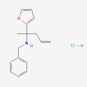 molecular formula C16H20ClNO B6593205 Benzyl-(1-furan-2-YL-1-methyl-but-3-enyl)-amine hydrochloride CAS No. 435345-35-0