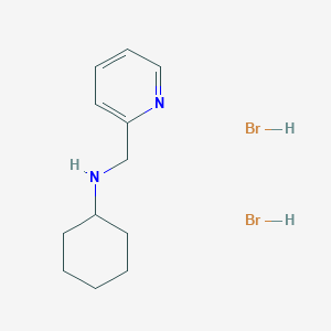 molecular formula C14H20N2O4 B6593215 N-(2-pyridinylmethyl)cyclohexanamine dihydrobromide CAS No. 436099-92-2