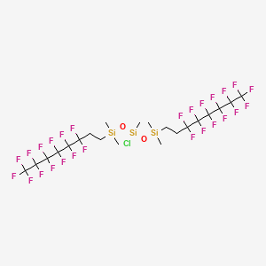 molecular formula C21H23ClF26O2Si3 B6593318 Bis[(1H,1H,2H,2H-perfluorooctyl)dimethylsiloxy]chloromethylsilane CAS No. 521069-01-2