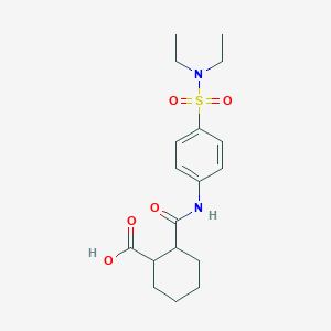 2-({4-[(Diethylamino)sulfonyl]anilino}carbonyl)cyclohexanecarboxylic acid