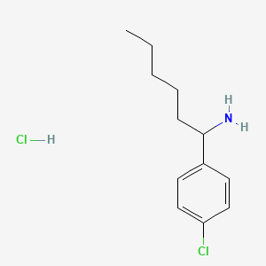 B6593379 1-(4-Chlorophenyl)hexan-1-amine hydrochloride CAS No. 5461-40-5