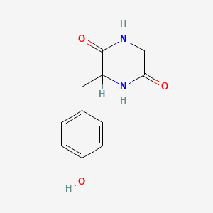 3-[(4-Hydroxyphenyl)methyl]piperazine-2,5-dione