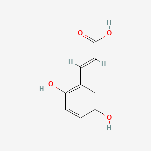 molecular formula C9H8O4 B6593565 2,5-Dihydroxycinnamic acid CAS No. 636-01-1