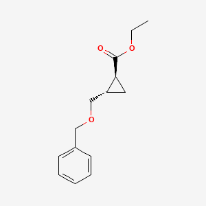 molecular formula C14H18O3 B6593654 Ethyl (1S,2S)-2-((benzyloxy)methyl)cyclopropane-1-carboxylate CAS No. 692778-41-9