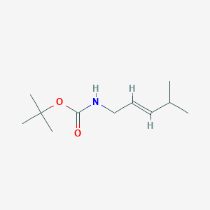 molecular formula C11H21NO2 B065937 Tert-butyl N-[(E)-4-methylpent-2-enyl]carbamate CAS No. 179923-08-1