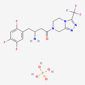 3-amino-1-(3-(trifluoromethyl)-5,6-dihydro-[1,2,4]triazolo[4,3-a]pyrazin-7(8H)-yl)-4-(2,4,5-trifluorophenyl)butan-1-one phosphate