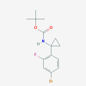 molecular formula C14H17BrFNO2 B6593830 tert-Butyl (1-(4-bromo-2-fluorophenyl)cyclopropyl)carbamate CAS No. 827628-31-9