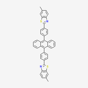 molecular formula C42H28N2S2 B6593863 9,10-Bis[4-(6-methylbenzothiazole-2-yl)phenyl]anthracene CAS No. 850018-19-8
