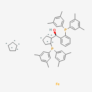 molecular formula C49H50FeOP2 B6593872 (S)-(-)-[(S)-2-DI(3,5-Xylyl)phosphinoferrocenyl][2-DI(3,5-xylyl)phosphinophenyl]methanol CAS No. 851308-45-7