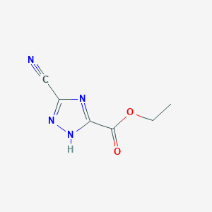 molecular formula C6H6N4O2 B6593887 Ethyl 3-cyano-1h-1,2,4-triazole-5-carboxylate CAS No. 853907-83-2