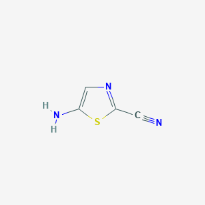 molecular formula C4H3N3S B6593917 5-Aminothiazole-2-carbonitrile CAS No. 860182-74-7