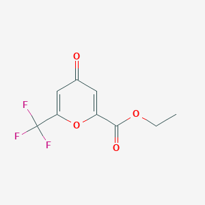 molecular formula C9H7F3O4 B6594112 ethyl 4-oxo-6-(trifluoromethyl)-4H-pyran-2-carboxylate CAS No. 924858-98-0