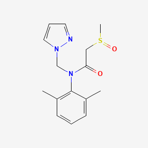 molecular formula C15H19N3O2S B6594593 N-(2,6-dimethylphenyl)-2-methylsulfinyl-N-(pyrazol-1-ylmethyl)acetamide CAS No. 1242182-77-9