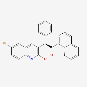 molecular formula C28H20BrNO2 B6594724 Ethanone, 2-(6-bromo-2-methoxy-3-quinolinyl)-1-(1-naphthalenyl)-2-phenyl-, (2R)- CAS No. 1298044-25-3
