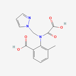 molecular formula C14H13N3O5 B6594785 Carboxyformamido Metazachlor Benzoic Acid CAS No. 1367578-41-3