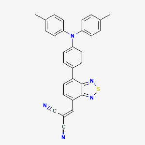 molecular formula C30H21N5S B6594802 2-[(7-{4-[N,N-Bis(4-methylphenyl)amino]phenyl}-2,1,3-benzothiadiazol-4-yl)methylene]propanedinitrile CAS No. 1393343-58-2